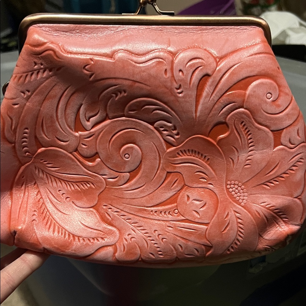 Patricia Nash handcrafted leather handbag.